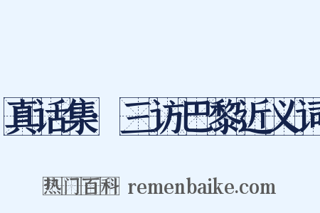 真话集·三访巴黎近义词是什么意思的图片